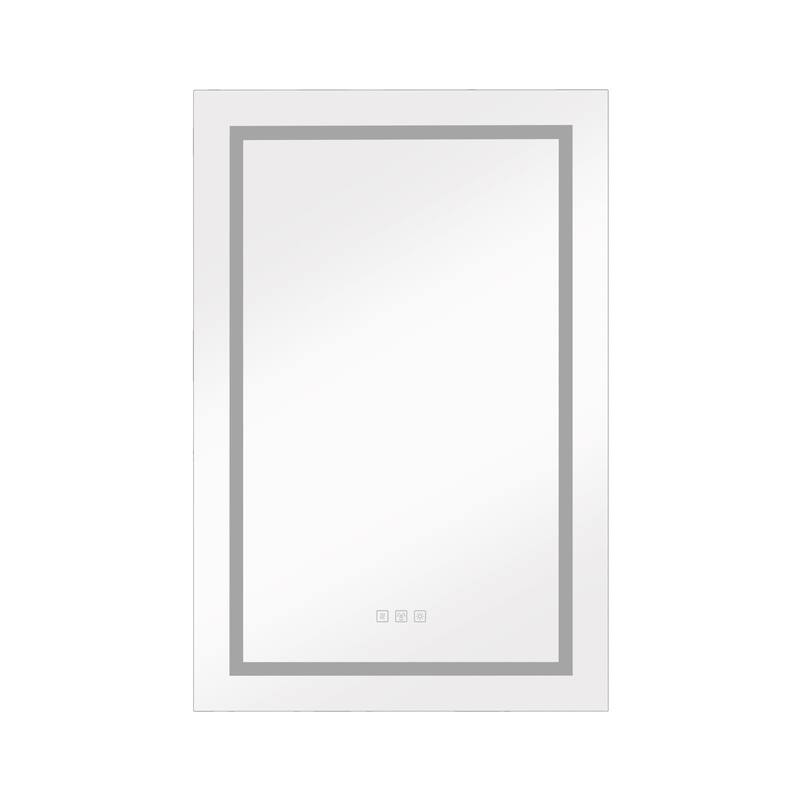 36"x24" LED Lighted Bathroom Medicine Cabinet with Mirror,Adjustable Shelves,Intelligent Switch Cabinet,Aluminum Frame