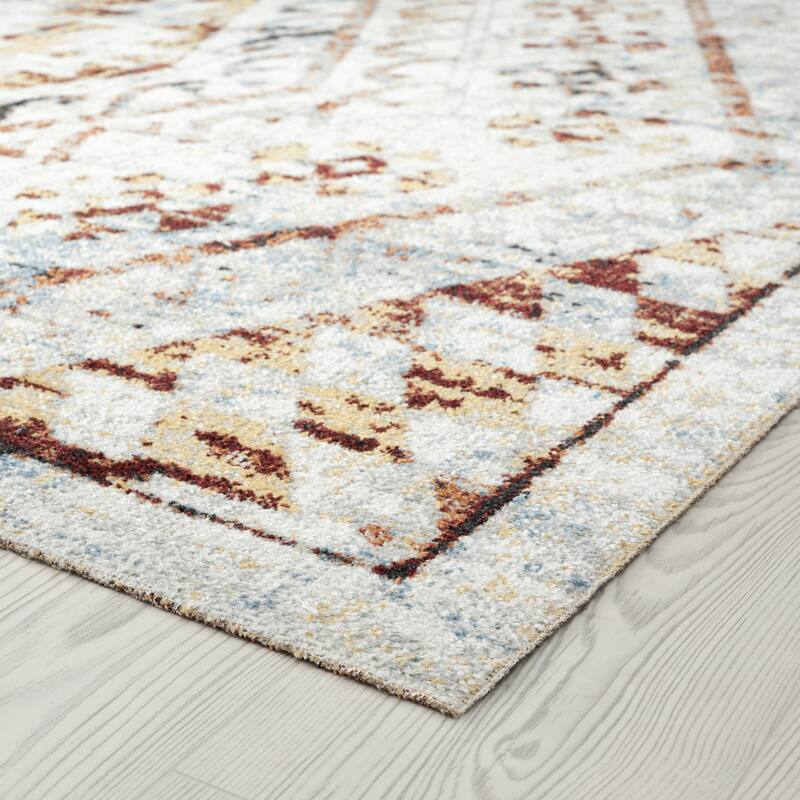 Piazza Southwestern Geometric Indoor Area Rug - 2'3'' x 7'3'' - Rust/Rust