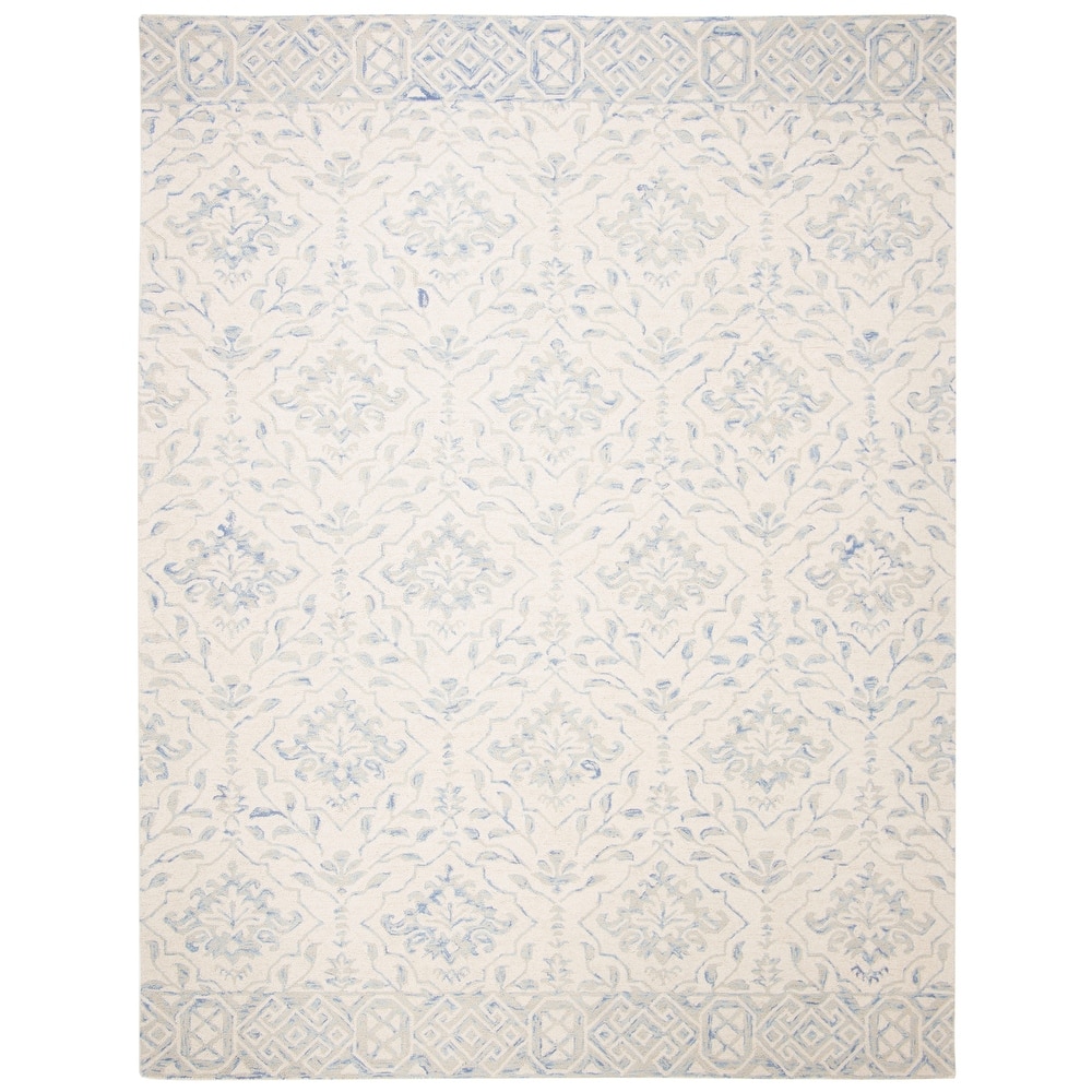 SAFAVIEH Handmade Dip Dye Elvedina Floral Wool Rug