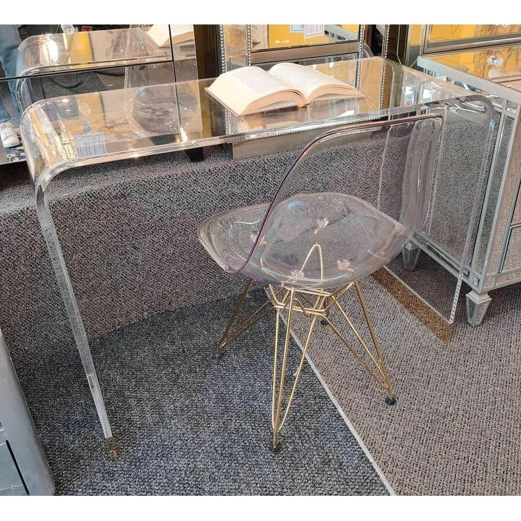 Acrylic Gold Console Table