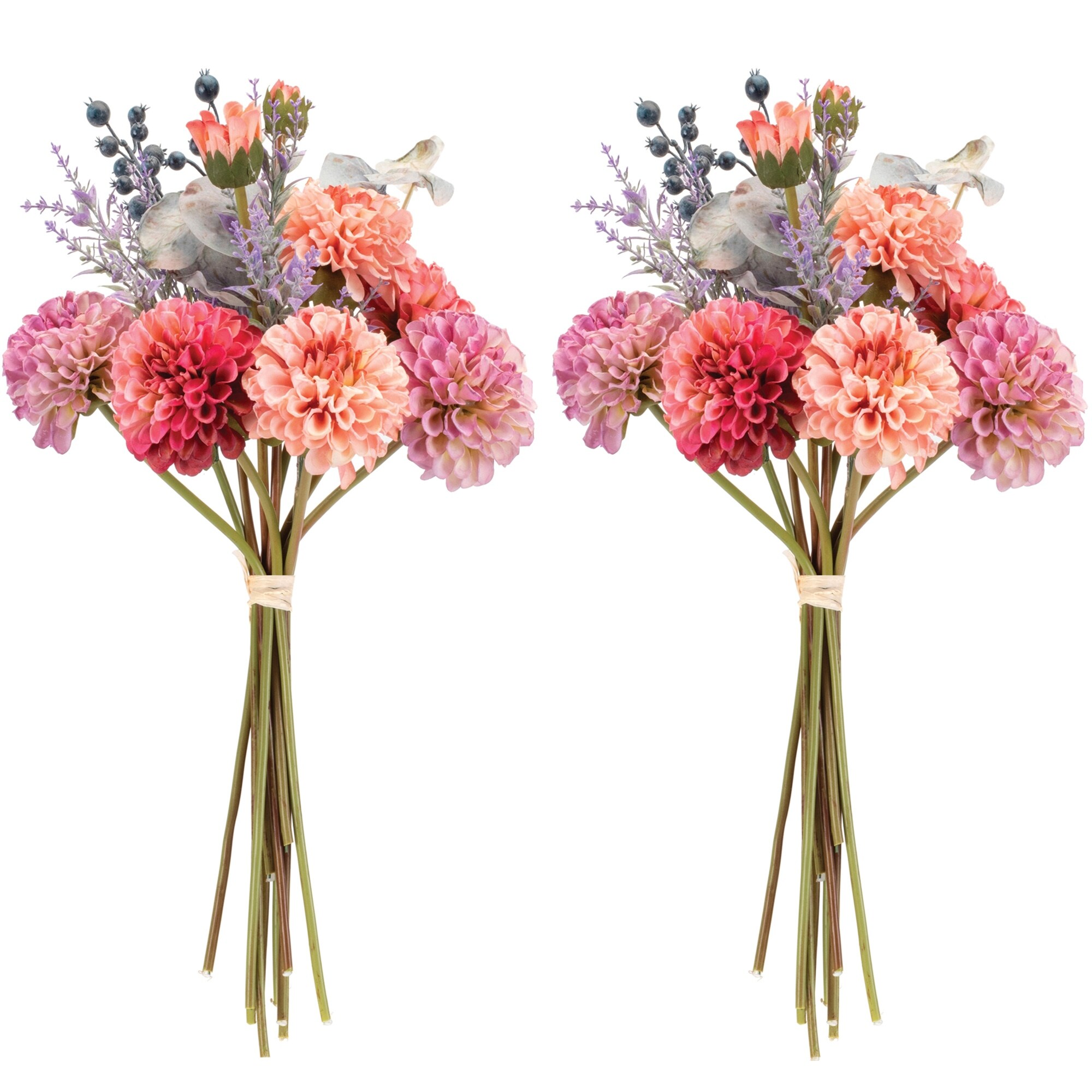 【日本限定モデル】 Mixed Zinnia Floral Bouquet (Set of 2) - 9 x 6.75 x 18.25 トップス