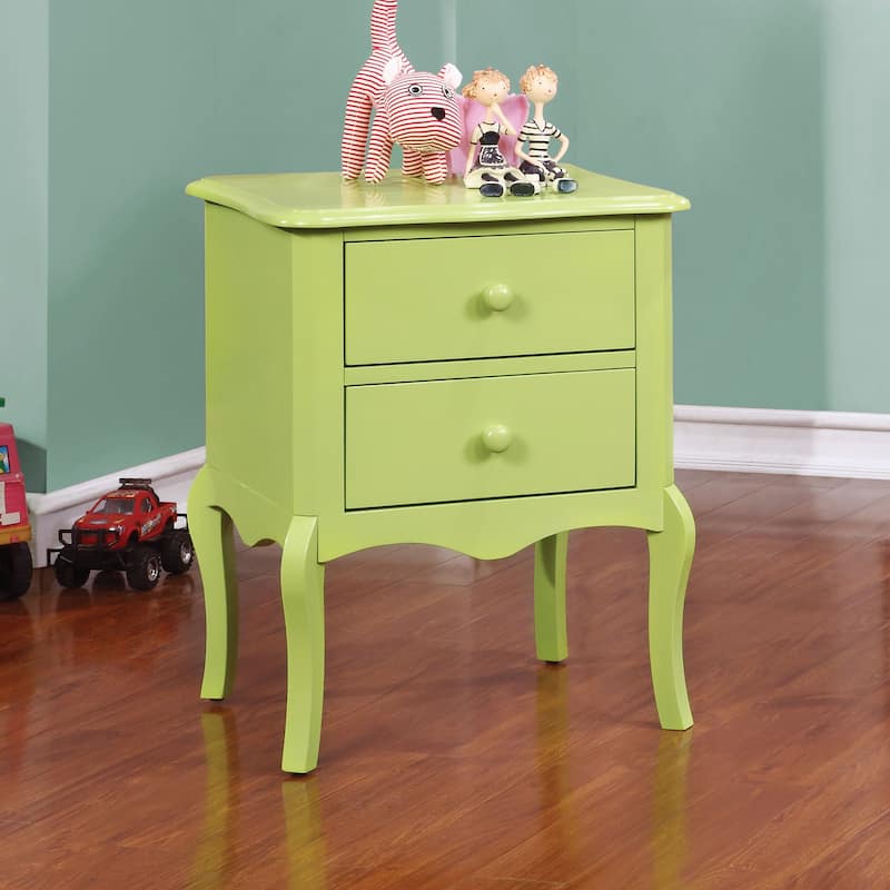 Hoa Traditional Solid Wood 2-Drawer Nightstand by Furniture of America