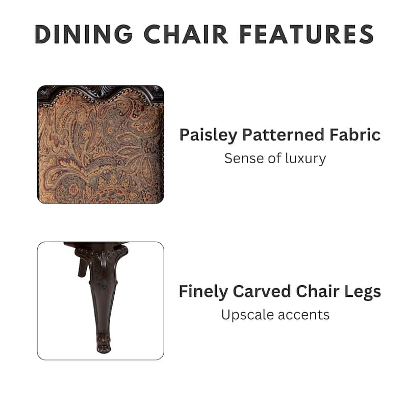 Furniture of America Kova Traditional Cherry Fabric Formal Arm Chairs (Set of 2)