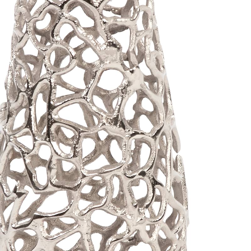 Allan Andrews Silver Aluminum Decorative Branch Vase