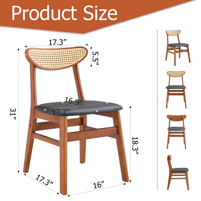 The stylish and durable solid wood dining chair