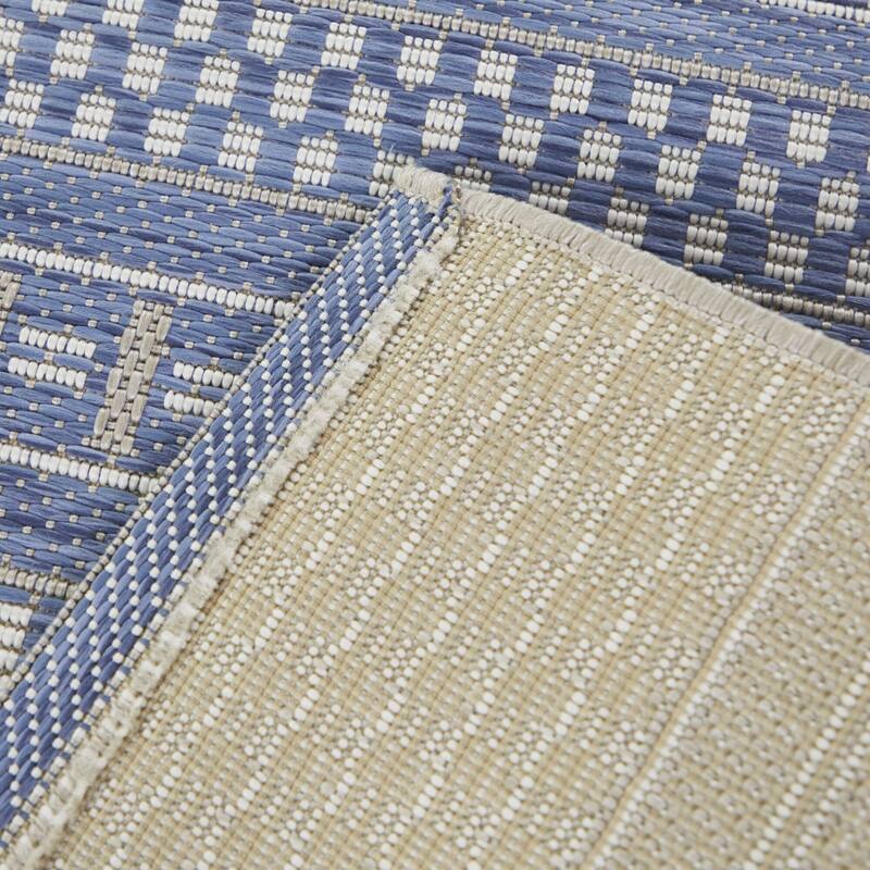Cohen Checkered Stripe Indoor/Outdoor Area Rug