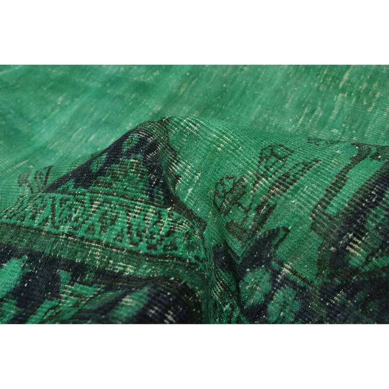 ECARPETGALLERY Hand-knotted Color Transition Green Wool Rug - 6'5 x 9'9