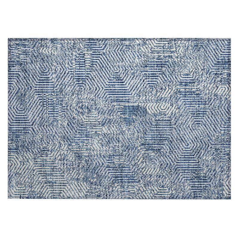 Machine Washable Indoor/ Outdoor Chantille Contemporary Maze Rug