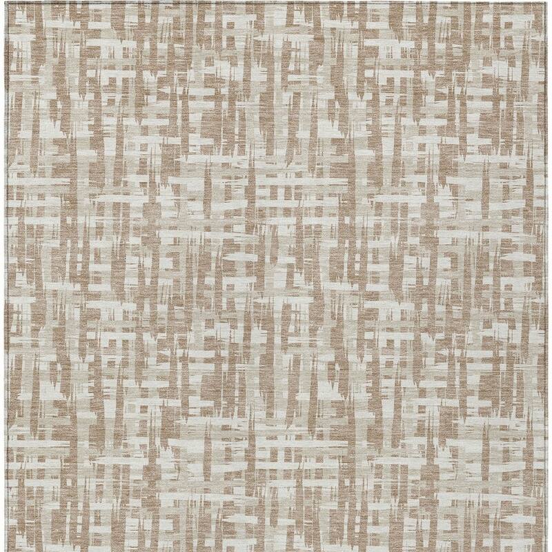 HomeRoots Abstract Transitional Rectangle Outdoor Rug