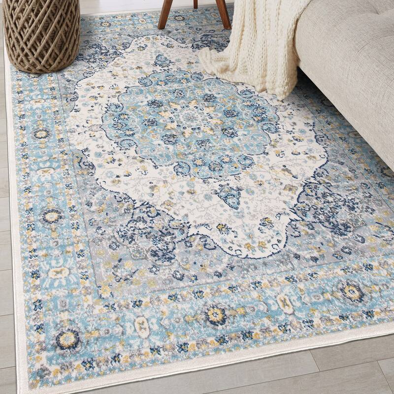 World Rug Gallery Vintage Oriental Distressed Medallion Rug