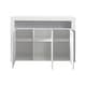 preview thumbnail 7 of 7, Sideboard Storage Cabinet Black High Gloss with LED Light, Cupboard Buffet Wooden Storage Display Cabinet TV Stand with 3 Doors