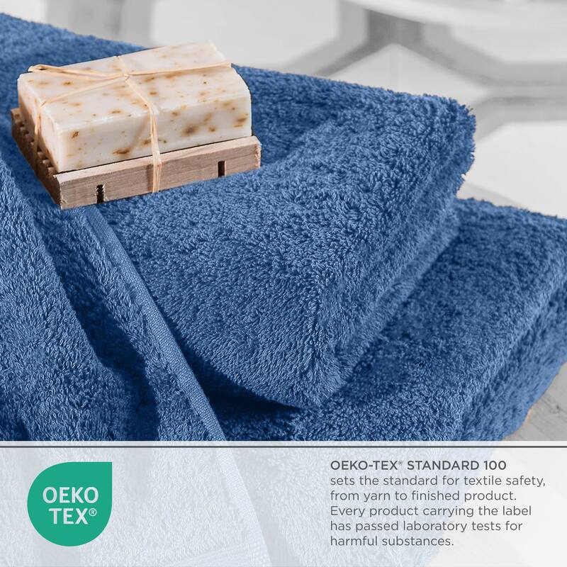 Superior Miami 100% Cotton 6-Piece Towel Set - Lightweight & Quick Drying