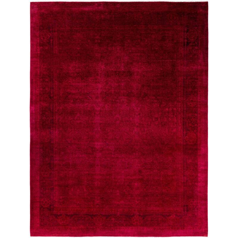 Overdyed One-of-a-Kind Hand-Knotted Area Rug - Pink - 9' 2" x 11' 10"