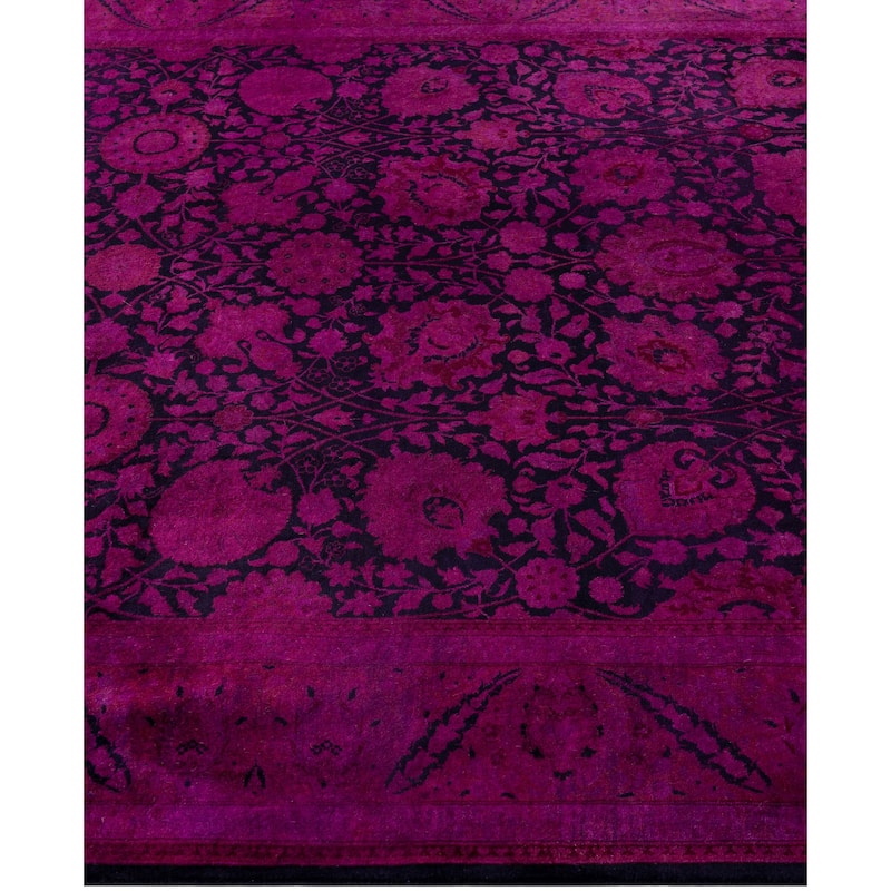 Overdyed One-of-a-Kind Hand-Knotted Area Rug - Pink - 6' 2" x 13' 9"