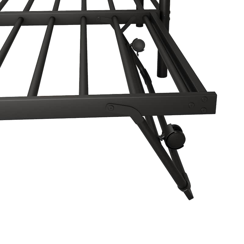 Twin Size Metal Daybed with Pop Up Trundle