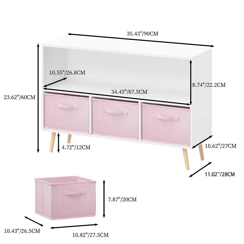Children's Book Display, Toy Storage Cabinet Organizer