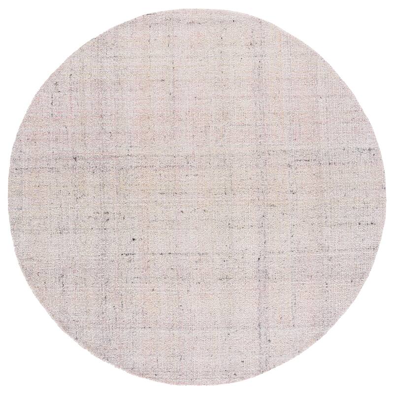 SAFAVIEH Handmade Abstract Cliff Rug - 6' Round - Pink/Beige