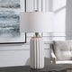 preview thumbnail 6 of 5, Uttermost Azariah White Crackle Table Lamp