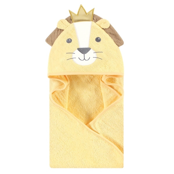 slide 1 of 1, Hudson Baby Infant Boy Cotton Animal Face Hooded Towel, King Lion, One Size - King Lion - One Size One Size - King Lion
