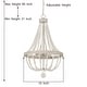 preview thumbnail 17 of 29, Cauhu 4-light Farmhouse Coastal Beaded Empire Chandelier for Dining Room - 16'' W x 16'' D x 27'' H