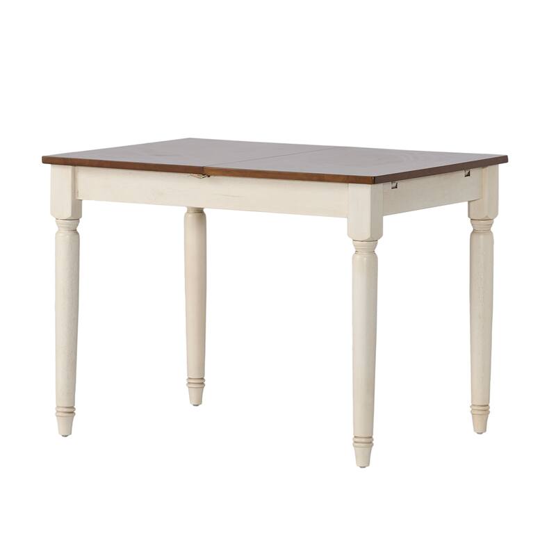 Roomfitters Clearwater Rectangular Solid Top Dining Table with Sturdy Leg Design, Walnut