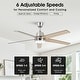 preview thumbnail 7 of 17, Vaczon 52" Brushed Nickel Modern Smart LED Ceiling Fan Reversible DC Motor with App and Remote