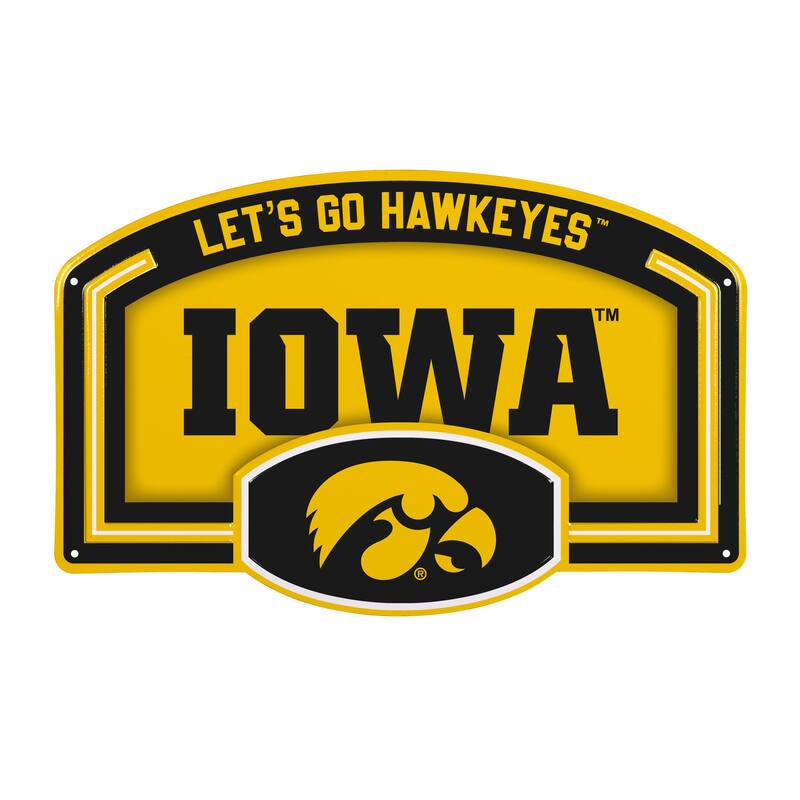 University of Iowa Embossed Steel Wall Sign, 11" x 17"