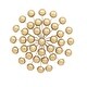 preview thumbnail 3 of 15, Gold Metal Starburst Wall Decor with Orb Detailing