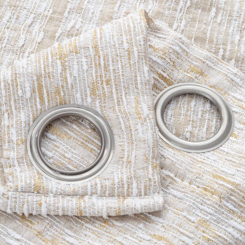 Roman Burlap Woven Jacquard Window curtain Panel Pair
