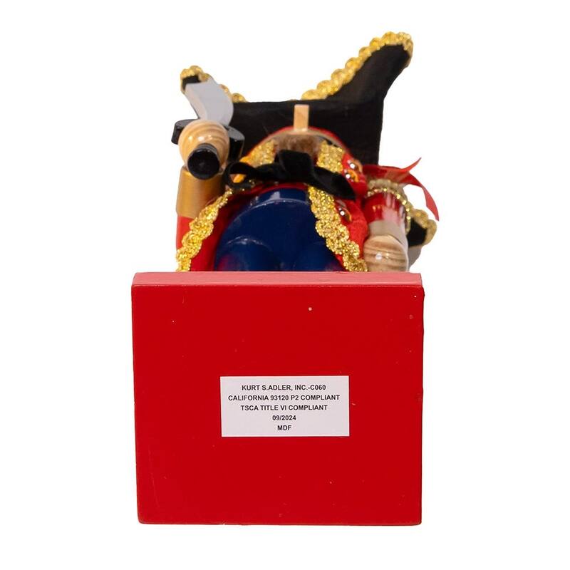 Kurt Adler 15-Inch Pirate Nutcracker with peg leg