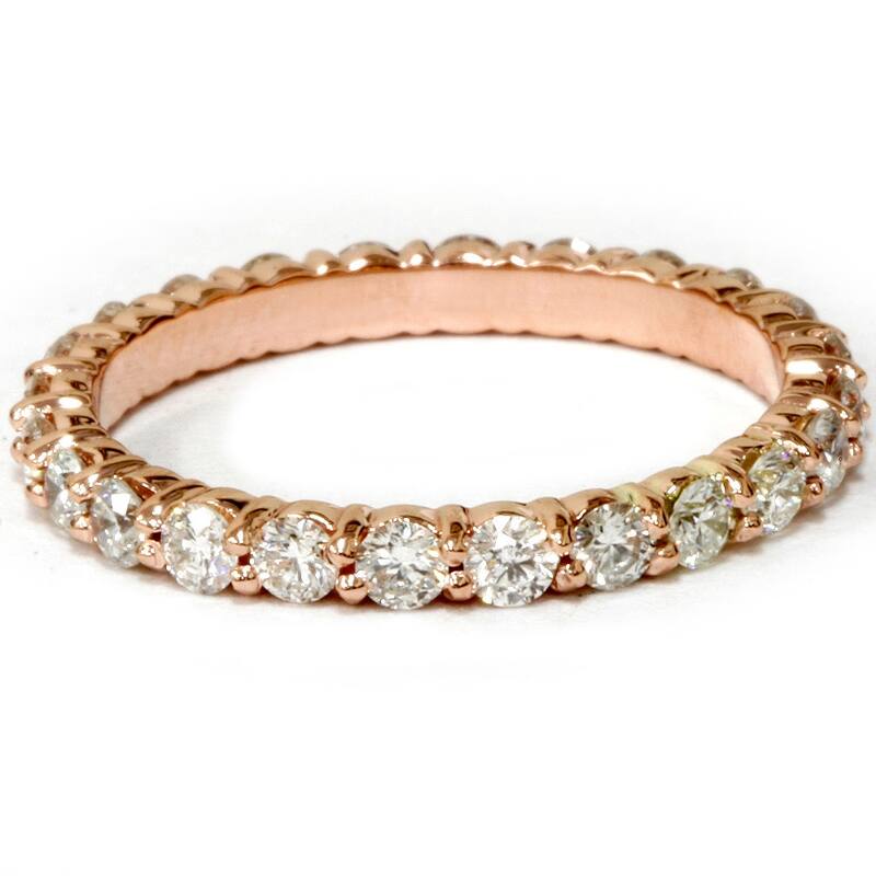1ct Diamond Eternity Ring Rose Gold