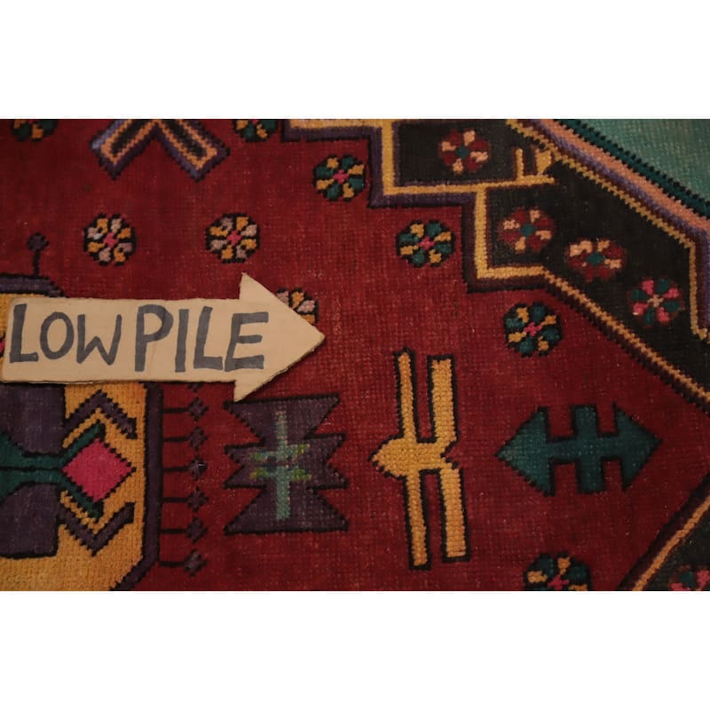 Hand Knotted Oriental 100% Wool Carpet Traditional Geometric Red Ardebil Runner Rug - 9' 3'' X 4' 1''