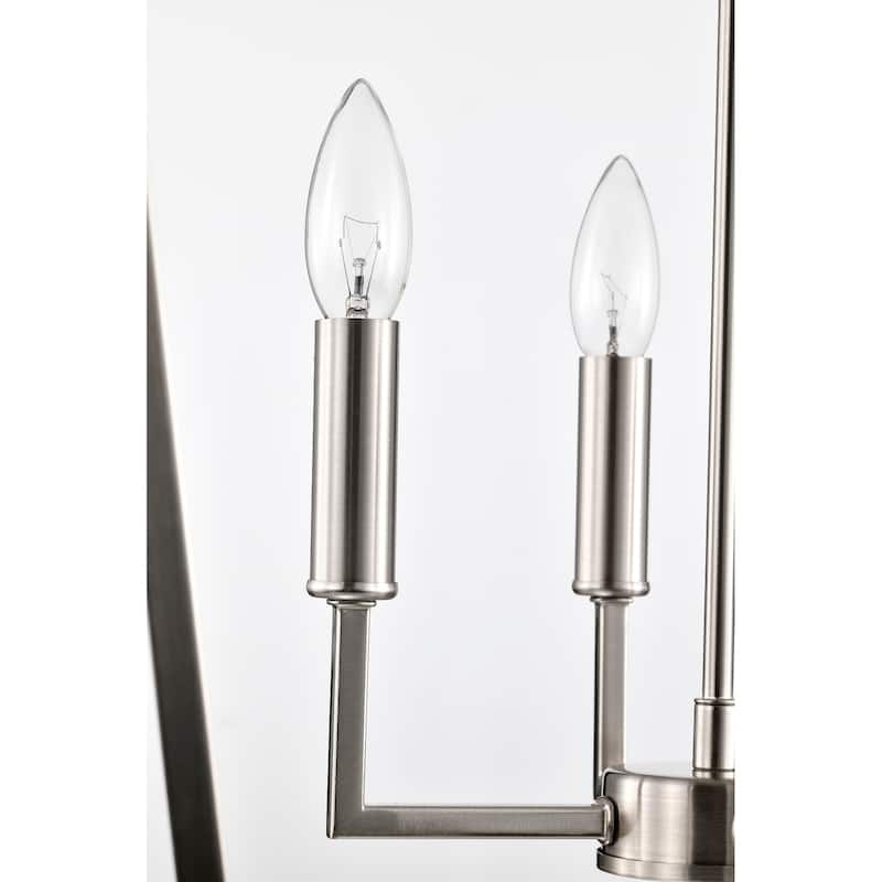 Brushed Nickel 4-Light Lantern Pendant 20 in. with Sleeve - Brushed Nickel - 20 in. W x 20 in. D x 28.5 in. H
