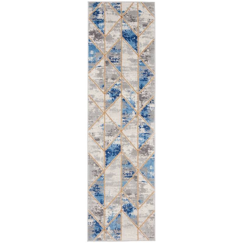 Nourison Elation Abstract Geometric Glam Area Rug