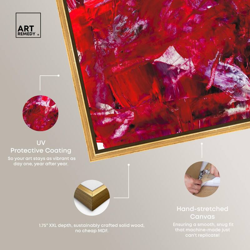 Eruption of Red II Canvas by Art Remedy