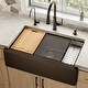 preview thumbnail 18 of 18, Karran 34" Undermount Large Single Bowl Quartz Farmhouse Workstation Kitchen Sink