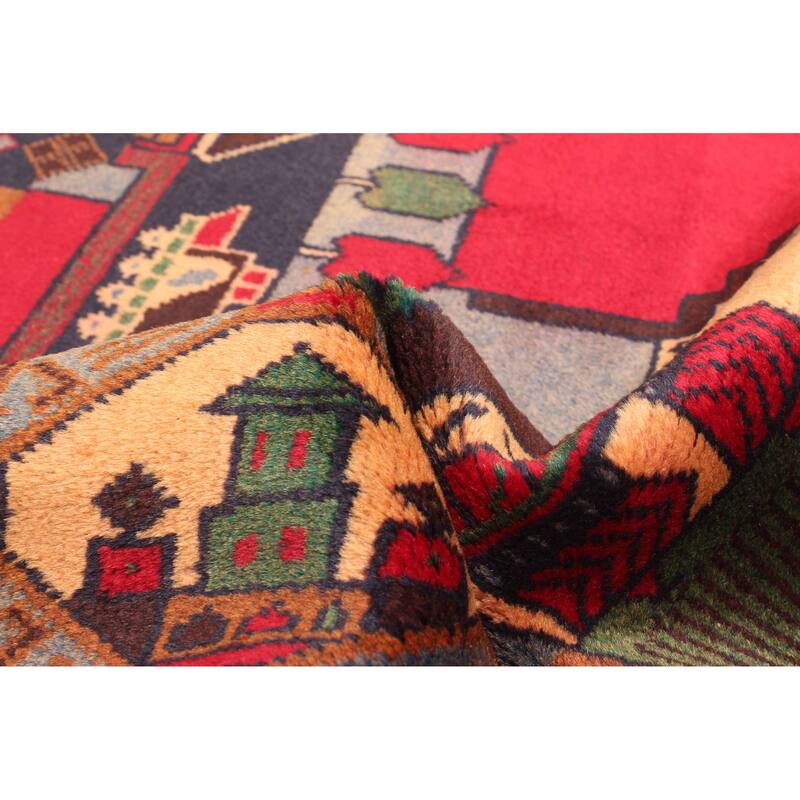 ECARPETGALLERY Hand-knotted Teimani Red Wool Rug - 3'7 x 6'3