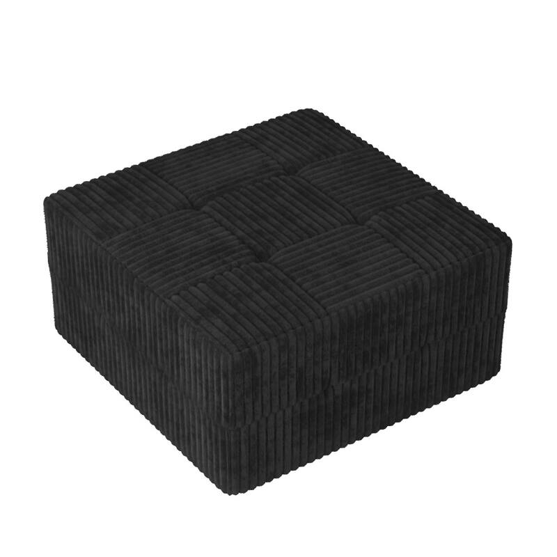 130.32" Corduroy U-shaped Modular Sectional Sofa with Wider Arms and Backrests