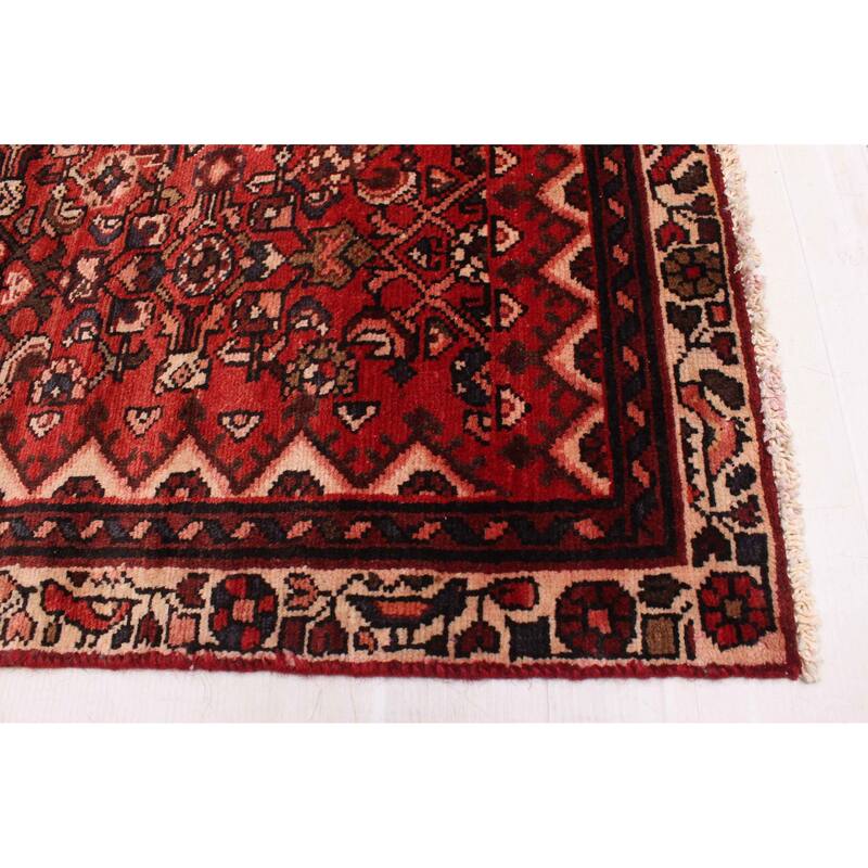 ECARPETGALLERY Hand-knotted Andelz Red Wool Rug - 3'2 x 10'1