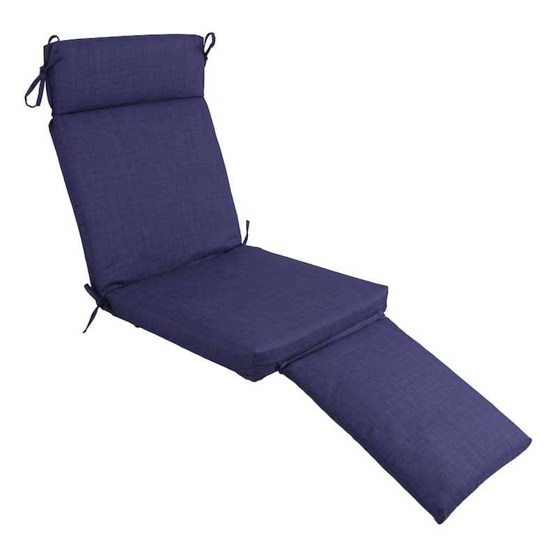 21-inch by 69-inch Outdoor Steamer Deck Lounger Cushion - Azul