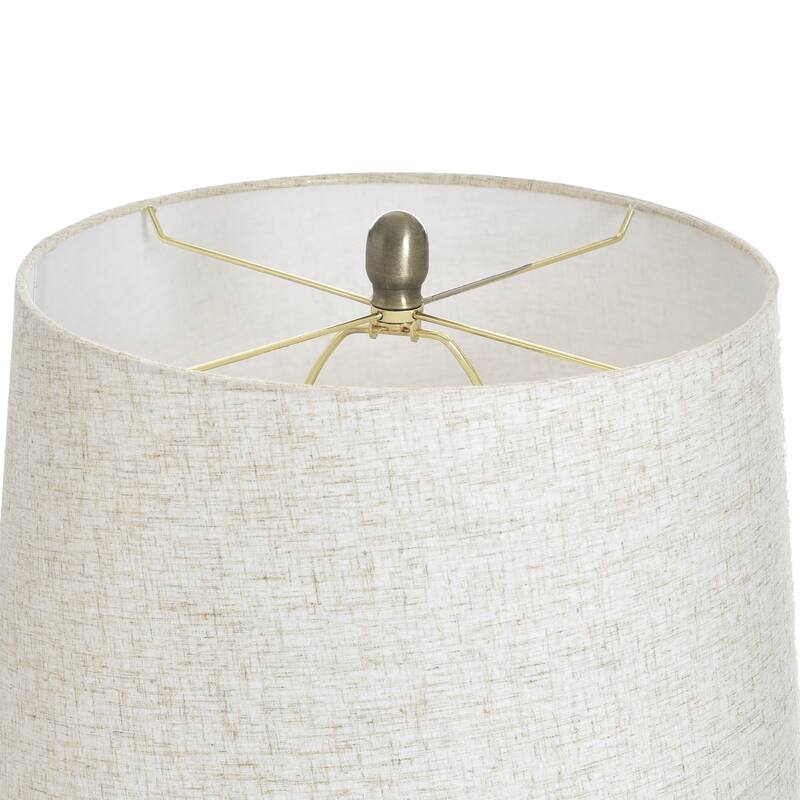 StyleCraft Poly Table Lamp - Delnice Ivory - White Shade