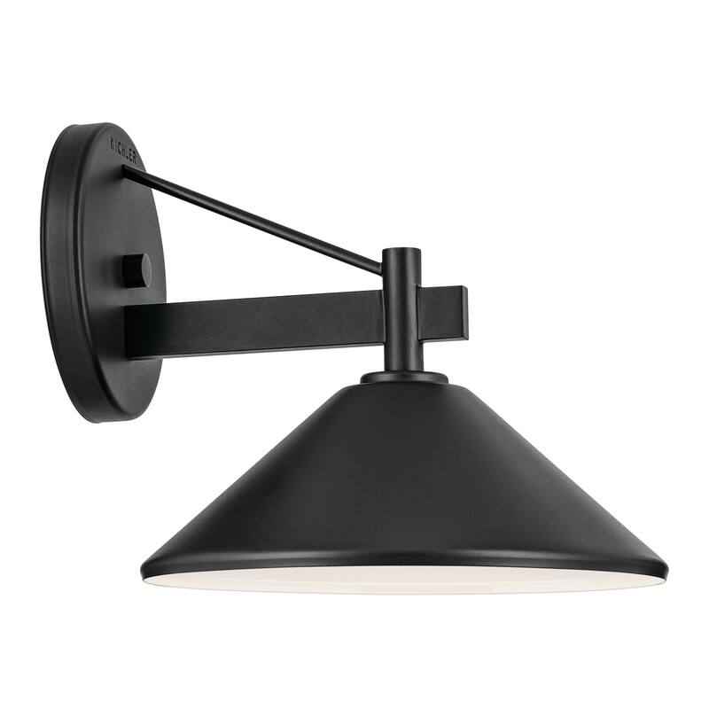 Kichler Lighting Ripley 9.25 in. 1-Light Black Outdoor Wall Sconce - 9.25 in