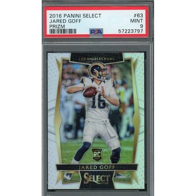 Jared Goff 2016 Panini Select Silver Prizm Football Rookie Card #63 Graded PSA 9 - 8'6" x 11'6"