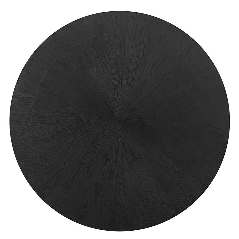 Uttermost Gidran Round Black Dining Table - 60"W x 30"H x 60"D 