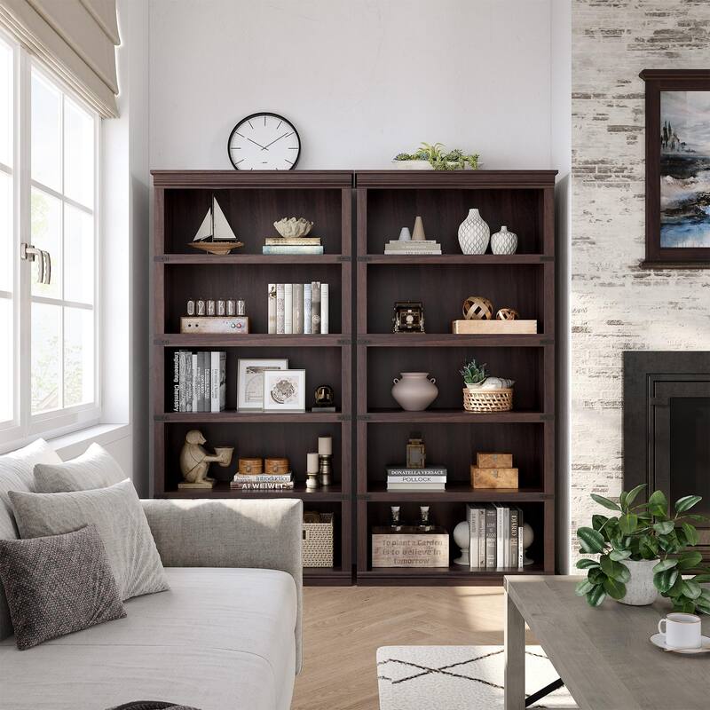 Farmhouse 5-Tier Bookcase for Home Office/Living Room