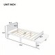 preview thumbnail 14 of 12, Twin Bed with Footboard Bench ,White