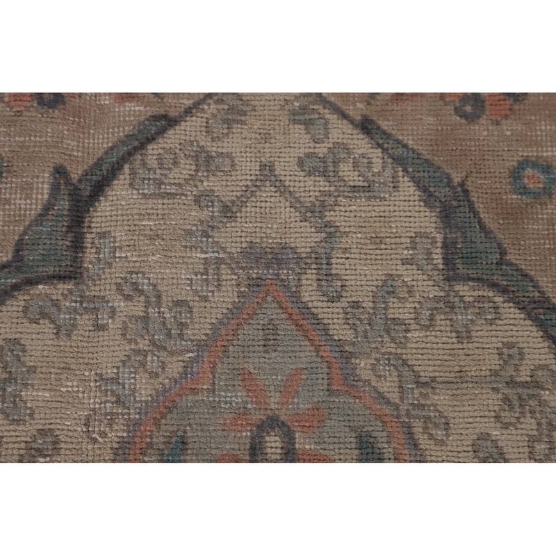 Tabriz Persian Vintage Area Rug Handmade Wool Carpet - 9'7" x 12'7"