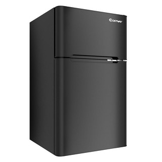 JEREMY CASS 4.0 cu.ft. Mini Refrigerator in Silver with Freezer, 5 Settings  Temperature Adjustable, 2 Doors LMRF301 - The Home Depot