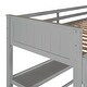 preview thumbnail 11 of 11, Twin Loft Bed wDesk, Cabinet, Drawers, Shelf, Ladder, Guardrail, Grey