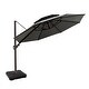 preview thumbnail 27 of 38, Crestlive Products 11.5 Ft. Offset Cantilever Hanging Patio Umbrella with Base Dark Gray